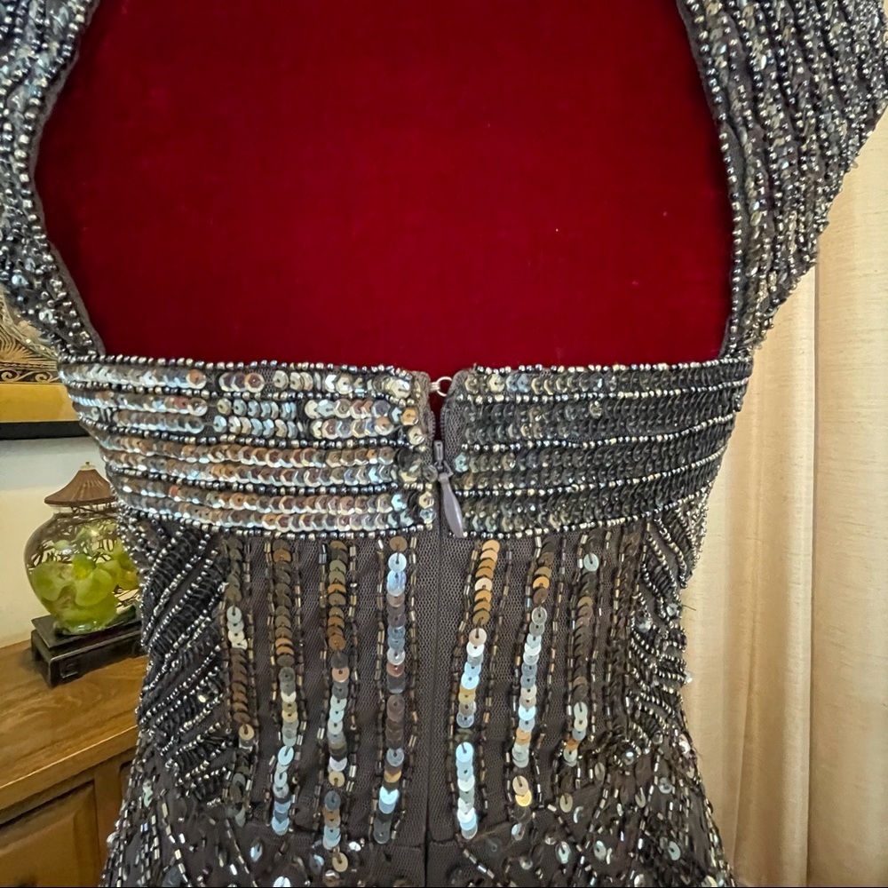 Adrianna Papell long beaded Night Gown - Picture 5 of 10